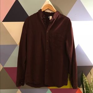 H&M maroon button up. Size medium
